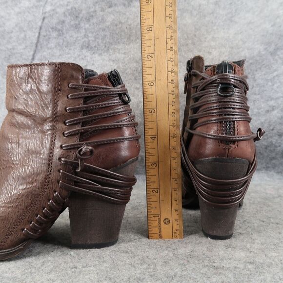 Dolce Vita Shoes Womens 5 Bootie Boho Western Leather Fashion Block Heel Brown - Picture 7 of 15